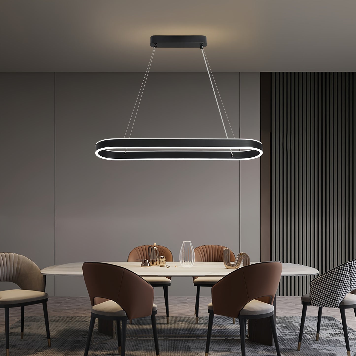 Moderne Ovale Hanglamp - Dimbaar LED