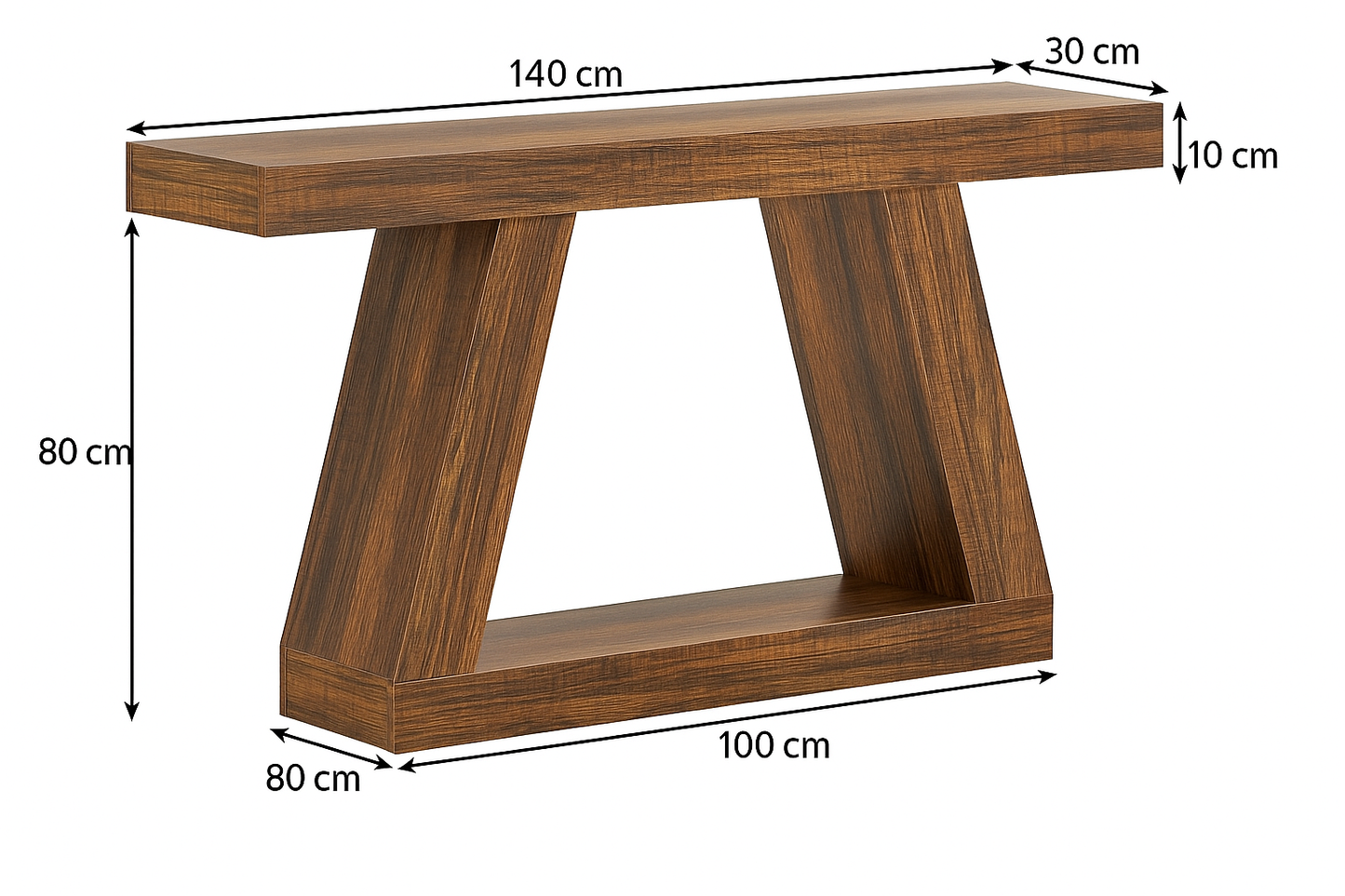Rustieke Houten Wandtafel – Modern & Stijlvol met Uniek A-Frame Design