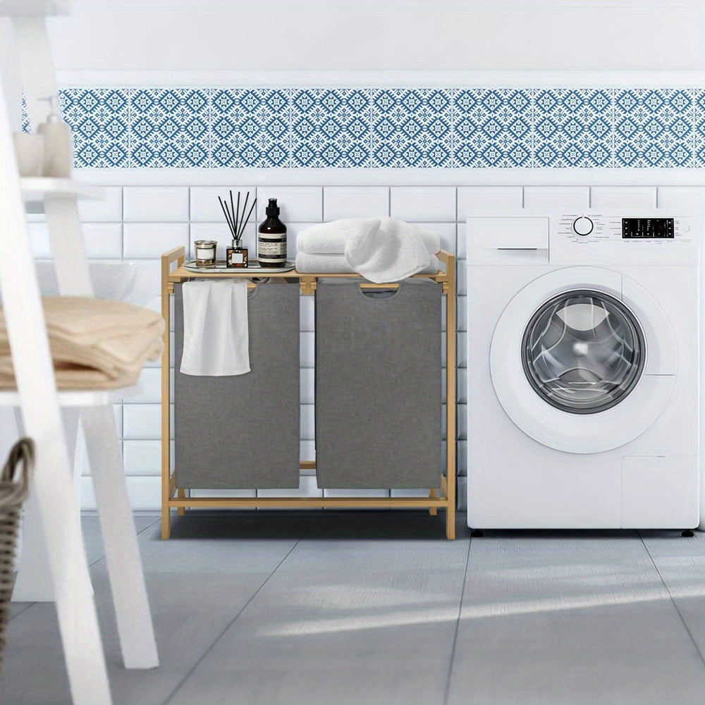 Bamboe Dual-Compartment Wasmand