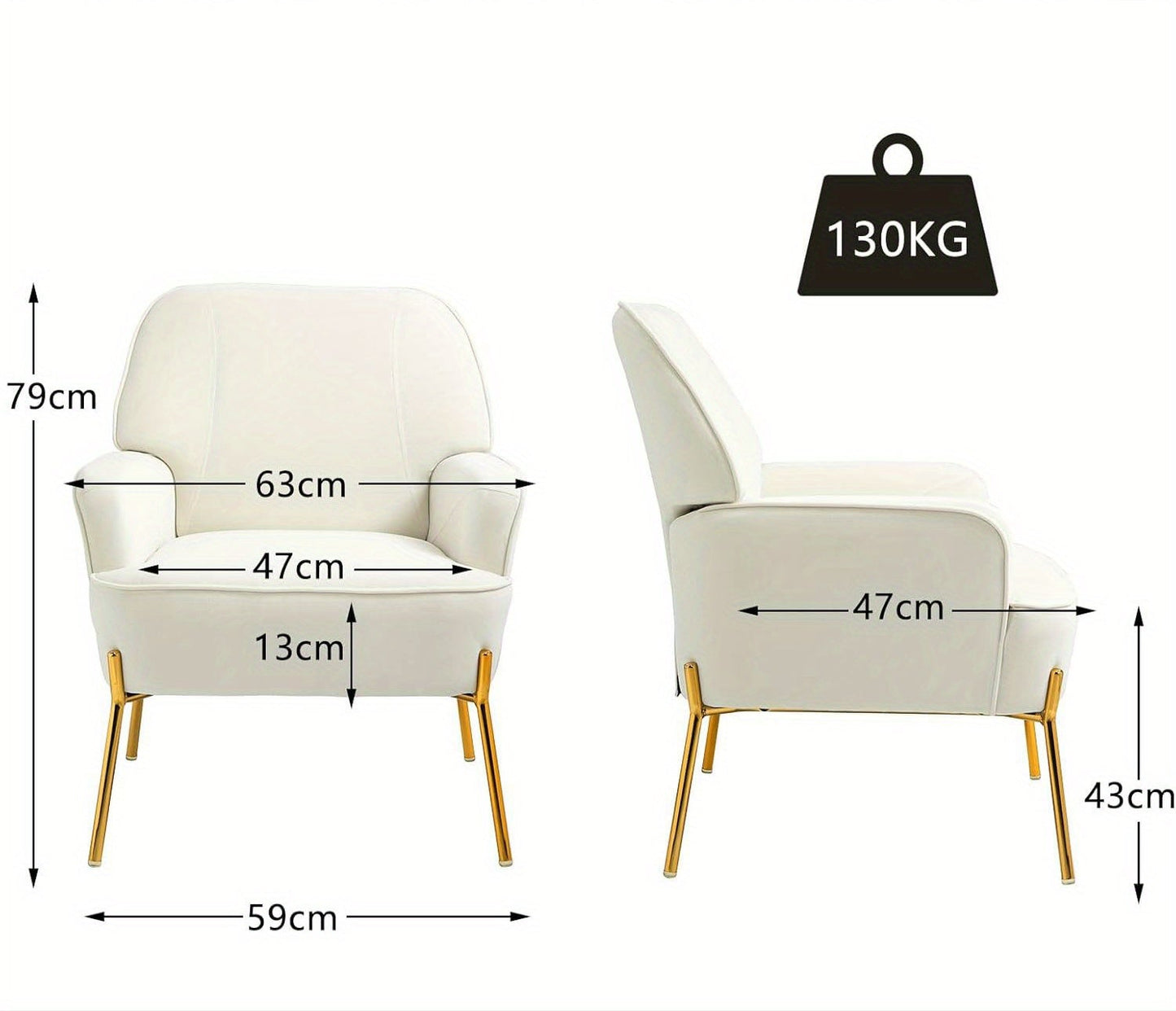 Sepnine Velvet Lounge Stoel