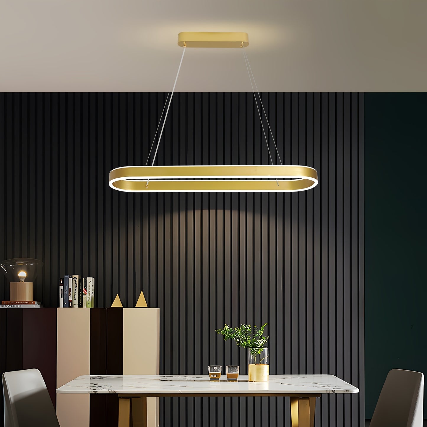 Moderne Ovale Hanglamp - Dimbaar LED