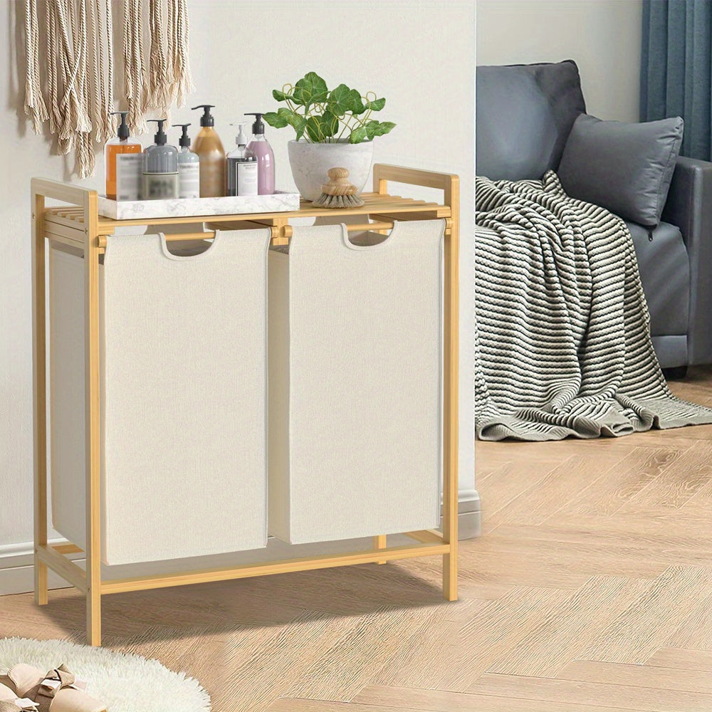 Bamboe Dual-Compartment Wasmand