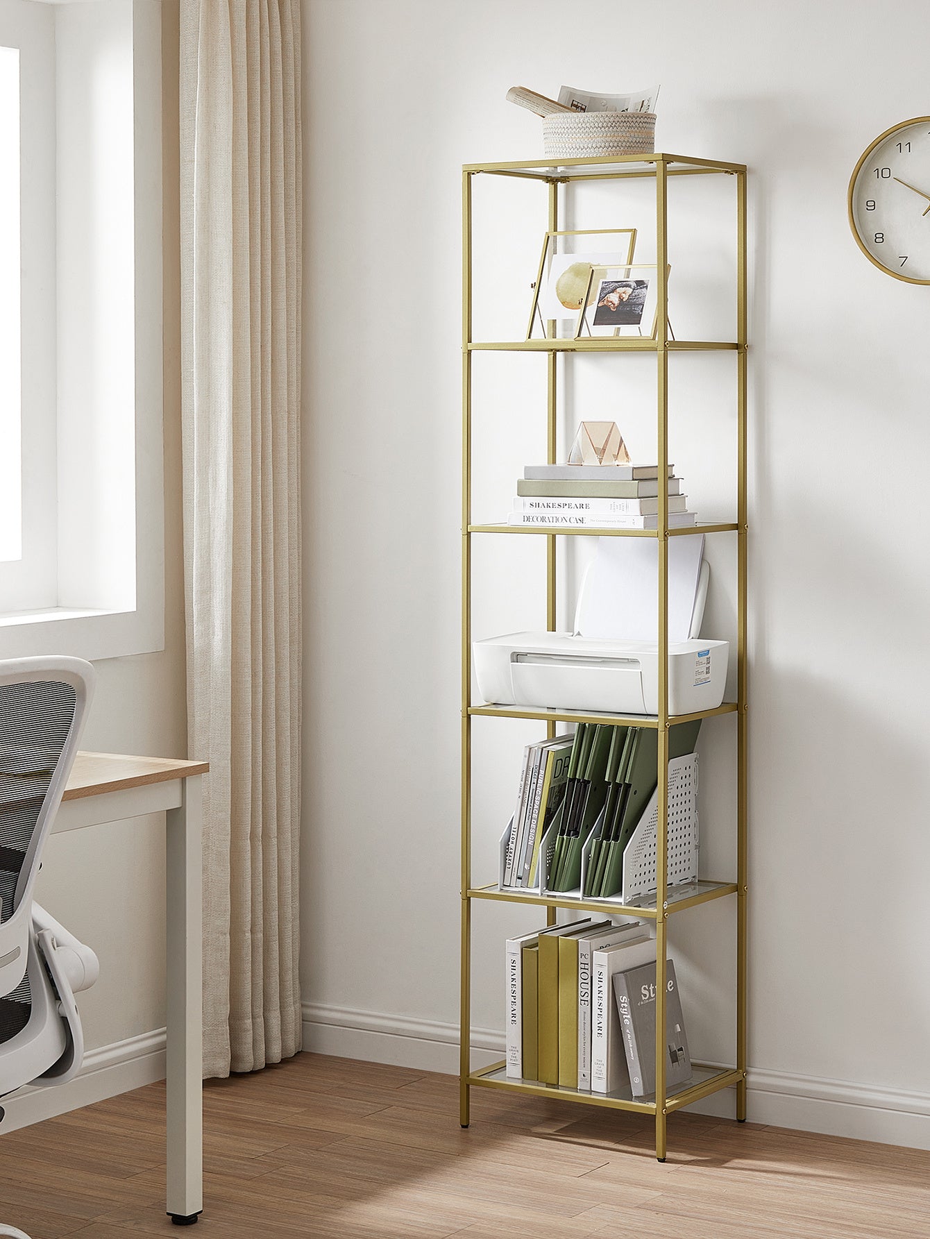 Luxe Gouden Wandrek met Glas - 6 Lagen