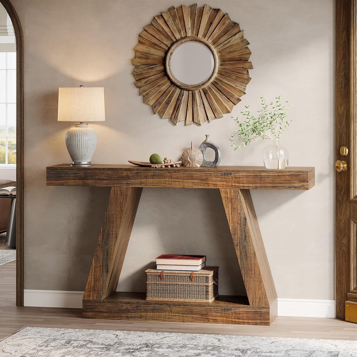 Rustieke Houten Wandtafel – Modern & Stijlvol met Uniek A-Frame Design