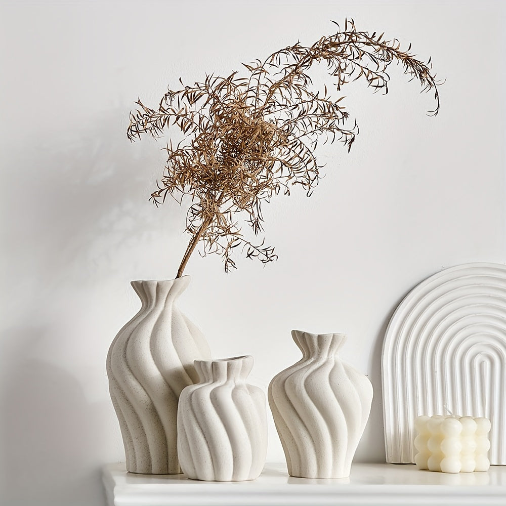 Serenity Vibes – 3-delige Boho Keramische Vaas Set