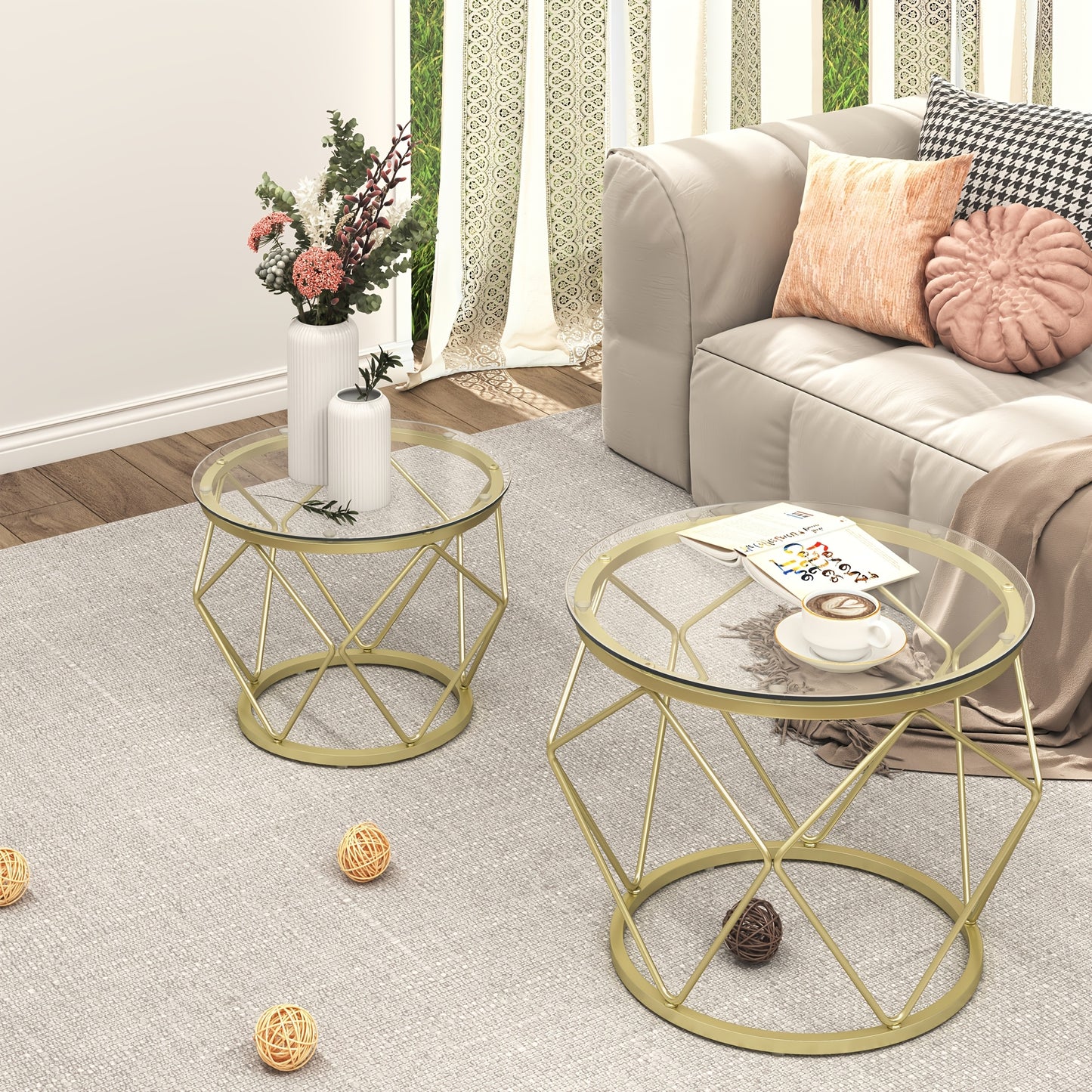 Luxe Ronde Bijzettafel Set