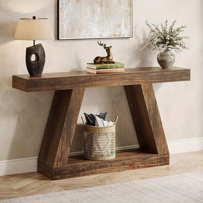 Rustieke Houten Wandtafel – Modern & Stijlvol met Uniek A-Frame Design