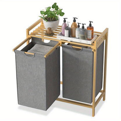 Bamboe Dual-Compartment Wasmand