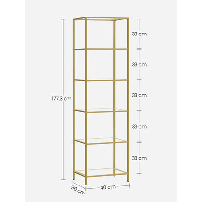 Luxe Gouden Wandrek met Glas - 6 Lagen