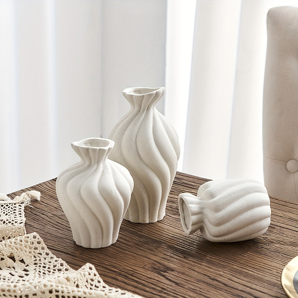 Serenity Vibes – 3-delige Boho Keramische Vaas Set